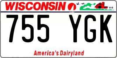 WI license plate 755YGK