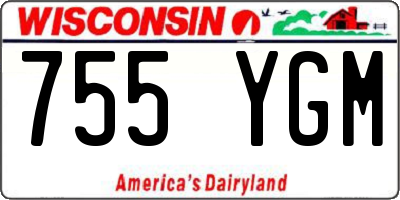 WI license plate 755YGM
