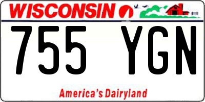 WI license plate 755YGN