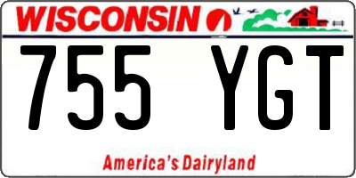 WI license plate 755YGT