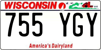 WI license plate 755YGY