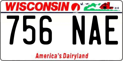 WI license plate 756NAE