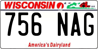 WI license plate 756NAG