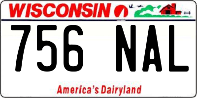 WI license plate 756NAL