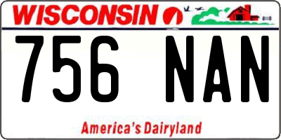 WI license plate 756NAN