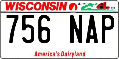 WI license plate 756NAP