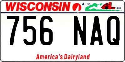 WI license plate 756NAQ