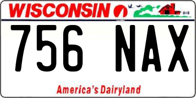 WI license plate 756NAX