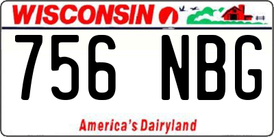 WI license plate 756NBG