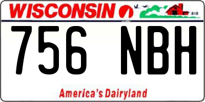 WI license plate 756NBH