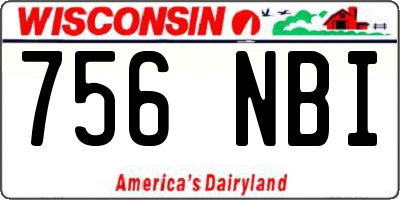 WI license plate 756NBI