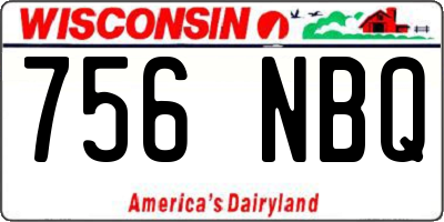 WI license plate 756NBQ