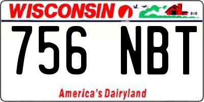 WI license plate 756NBT