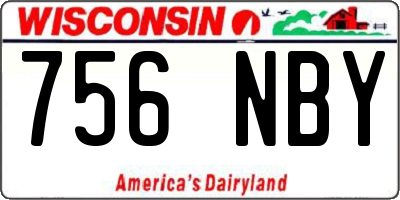 WI license plate 756NBY