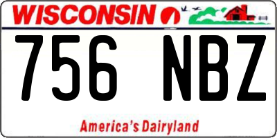 WI license plate 756NBZ