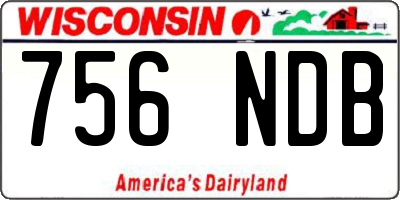 WI license plate 756NDB