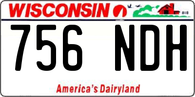 WI license plate 756NDH
