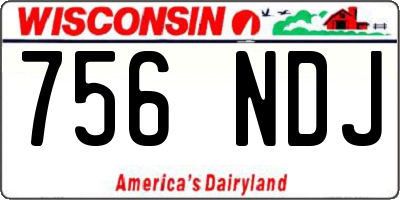 WI license plate 756NDJ