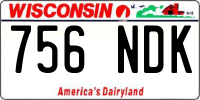 WI license plate 756NDK