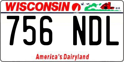 WI license plate 756NDL