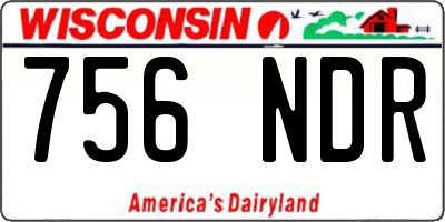 WI license plate 756NDR