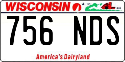 WI license plate 756NDS