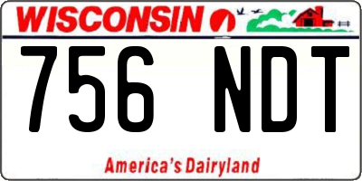 WI license plate 756NDT