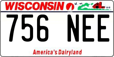 WI license plate 756NEE