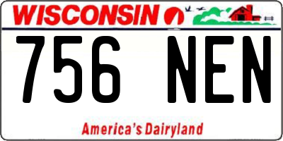 WI license plate 756NEN
