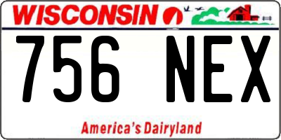 WI license plate 756NEX