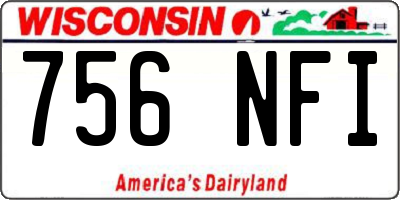 WI license plate 756NFI