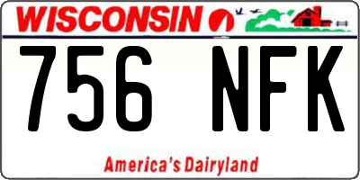 WI license plate 756NFK