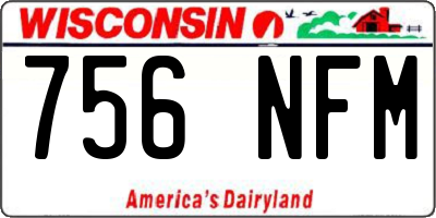 WI license plate 756NFM