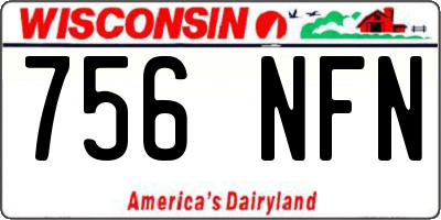 WI license plate 756NFN