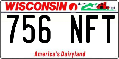 WI license plate 756NFT