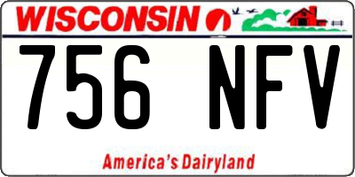 WI license plate 756NFV