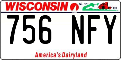 WI license plate 756NFY