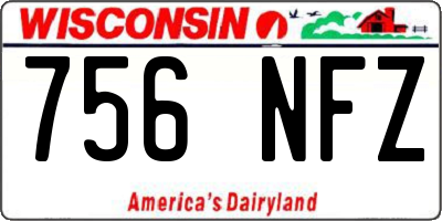WI license plate 756NFZ