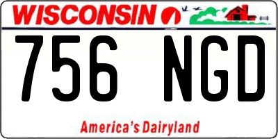 WI license plate 756NGD