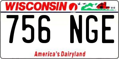 WI license plate 756NGE