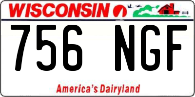 WI license plate 756NGF