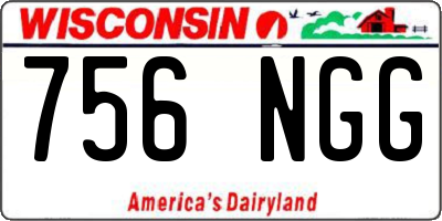 WI license plate 756NGG