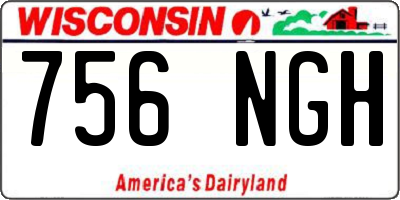 WI license plate 756NGH