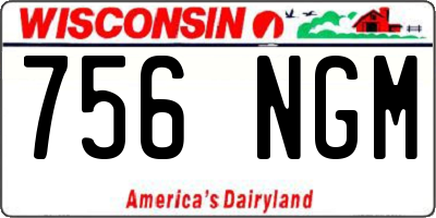 WI license plate 756NGM