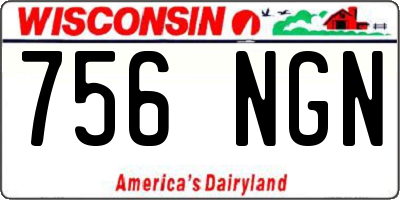 WI license plate 756NGN