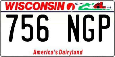 WI license plate 756NGP