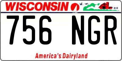 WI license plate 756NGR