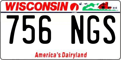 WI license plate 756NGS