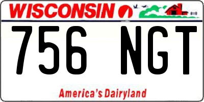 WI license plate 756NGT