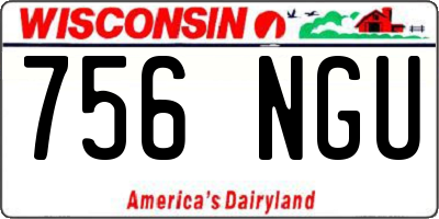WI license plate 756NGU